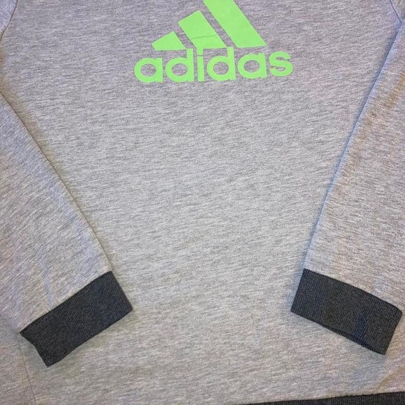 Vintage adidas sweatshirt light grey y2k adidas sweatshirt men’s size medium - Picture 4 of 4